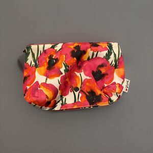 Clinique VERA Neumann Makeup Cosmetic Toiletry Bag Case Pink Watercolor 10”